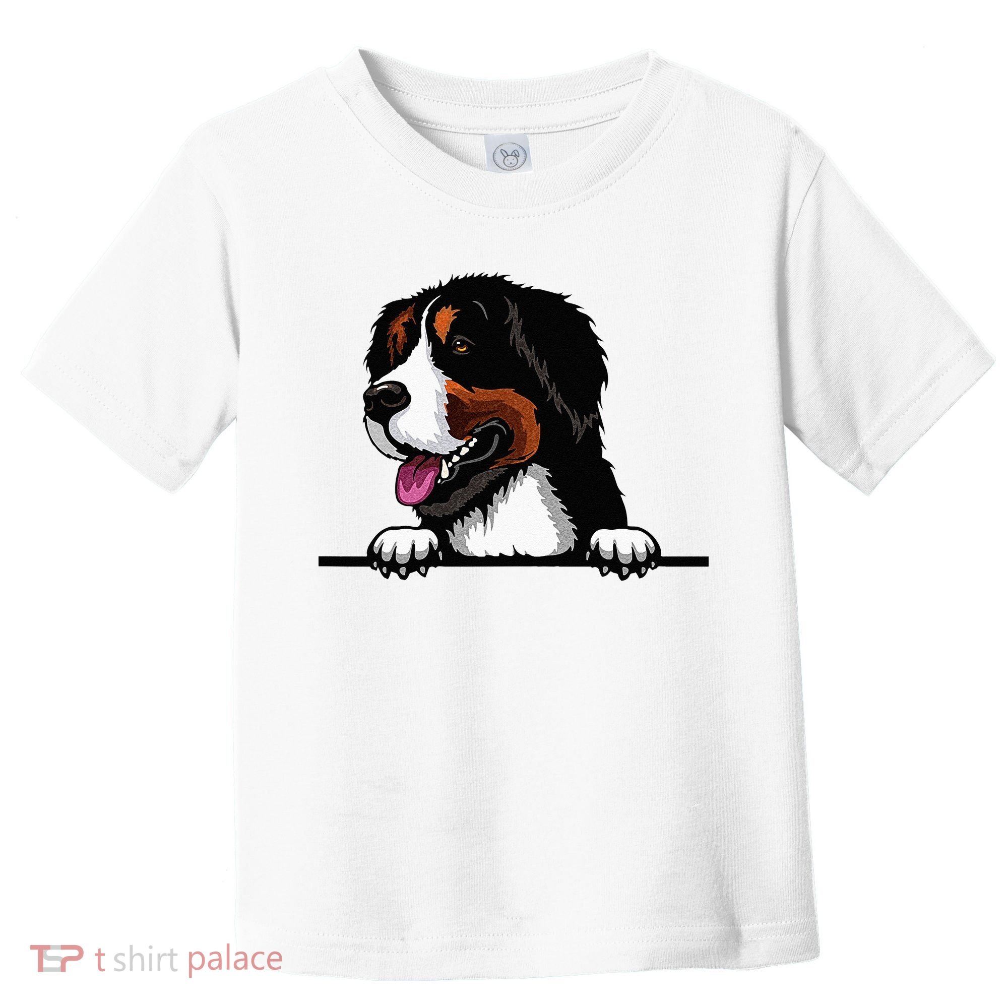 Bernese Mountain Dog Breed Popping Up Fun Dog Owner Toddler T-Shirt