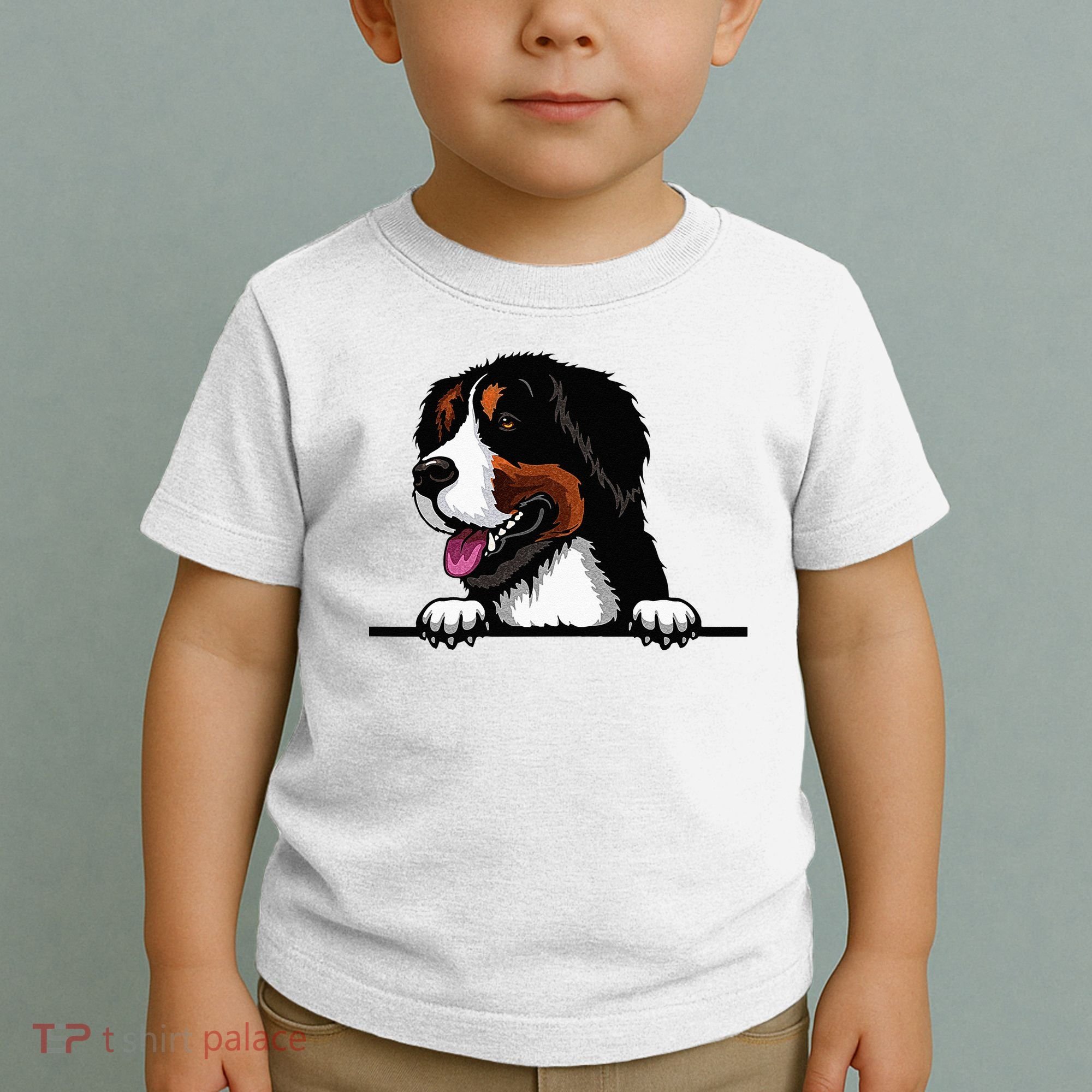Bernese Mountain Dog Breed Popping Up Fun Dog Owner Toddler T-Shirt