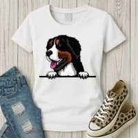 Bernese Mountain Dog Breed Popping Up Fun Dog Owner Women's T-Shirt thumb 3