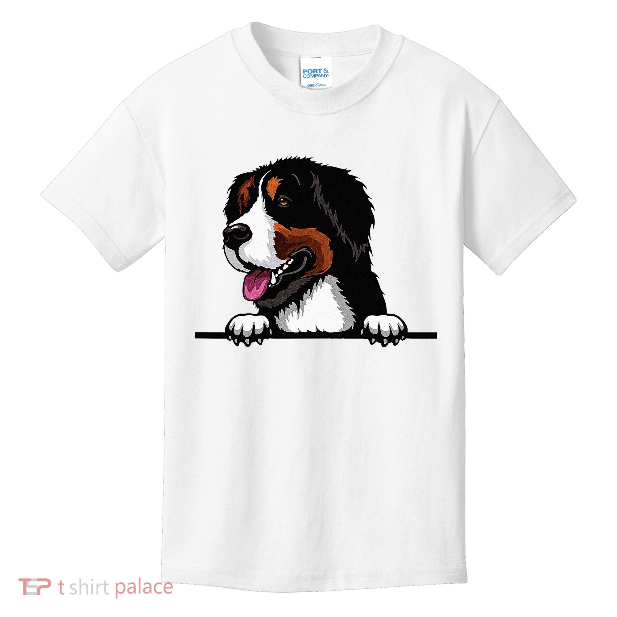 Bernese Mountain Dog Breed Popping Up Fun Dog Owner Kids T-Shirt