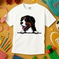 Bernese Mountain Dog Breed Popping Up Fun Dog Owner Kids T-Shirt thumb 3