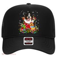 Bernese Mountain Dog Christmas Tree Lights Pajamas Xmas Gift Hat thumb 0