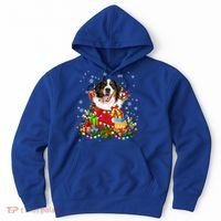 Bernese Mountain Dog Christmas Tree Lights Pajamas Xmas Gift Hoodie thumb 0