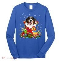 Bernese Mountain Dog Christmas Tree Lights Pajamas Xmas Gift Long Sleeve Shirt thumb 0
