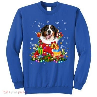 Bernese Mountain Dog Christmas Tree Lights Pajamas Xmas Gift Sweatshirt