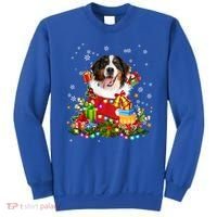 Bernese Mountain Dog Christmas Tree Lights Pajamas Xmas Gift Sweatshirt thumb 0