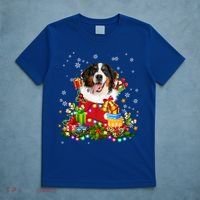 Bernese Mountain Dog Christmas Tree Lights Pajamas Xmas Gift T-Shirt thumb 5