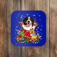 Bernese Mountain Dog Christmas Tree Lights Pajamas Xmas Gift Coaster thumb 0