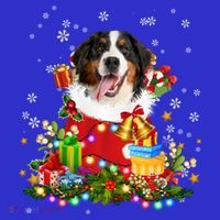 Bernese Mountain Dog Christmas Tree Lights Pajamas Xmas Gift Toddler T-Shirt thumb 4