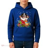 Bernese Mountain Dog Christmas Tree Lights Pajamas Xmas Gift Kids Hoodie thumb 4