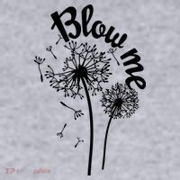 Blow Me Dandelion Women's Racerback Cropped Tank thumb 2