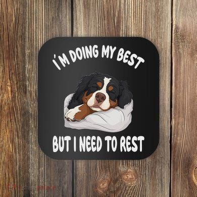 Bernese Mountain Dog Sleep Pajamas Nightgown Coaster