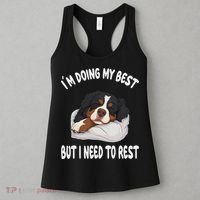 Bernese Mountain Dog Sleep Pajamas Nightgown Women's Tank Top thumb 3