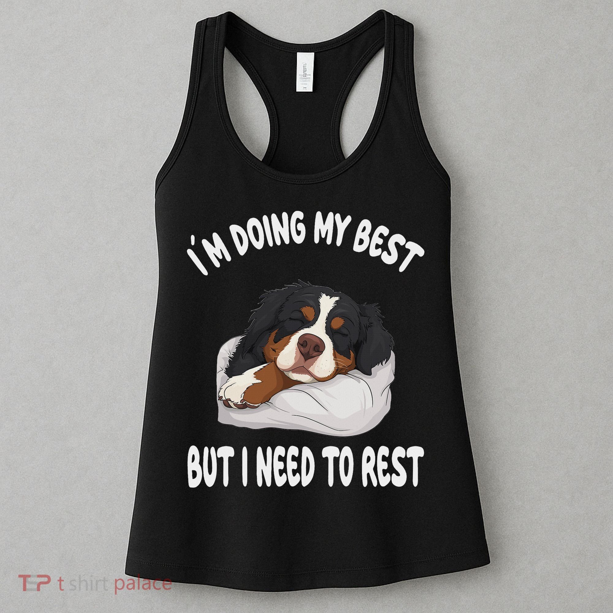 Bernese Mountain Dog Sleep Pajamas Nightgown Women's Tank Top