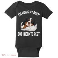 Bernese Mountain Dog Sleep Pajamas Nightgown Baby Bodysuit thumb 0