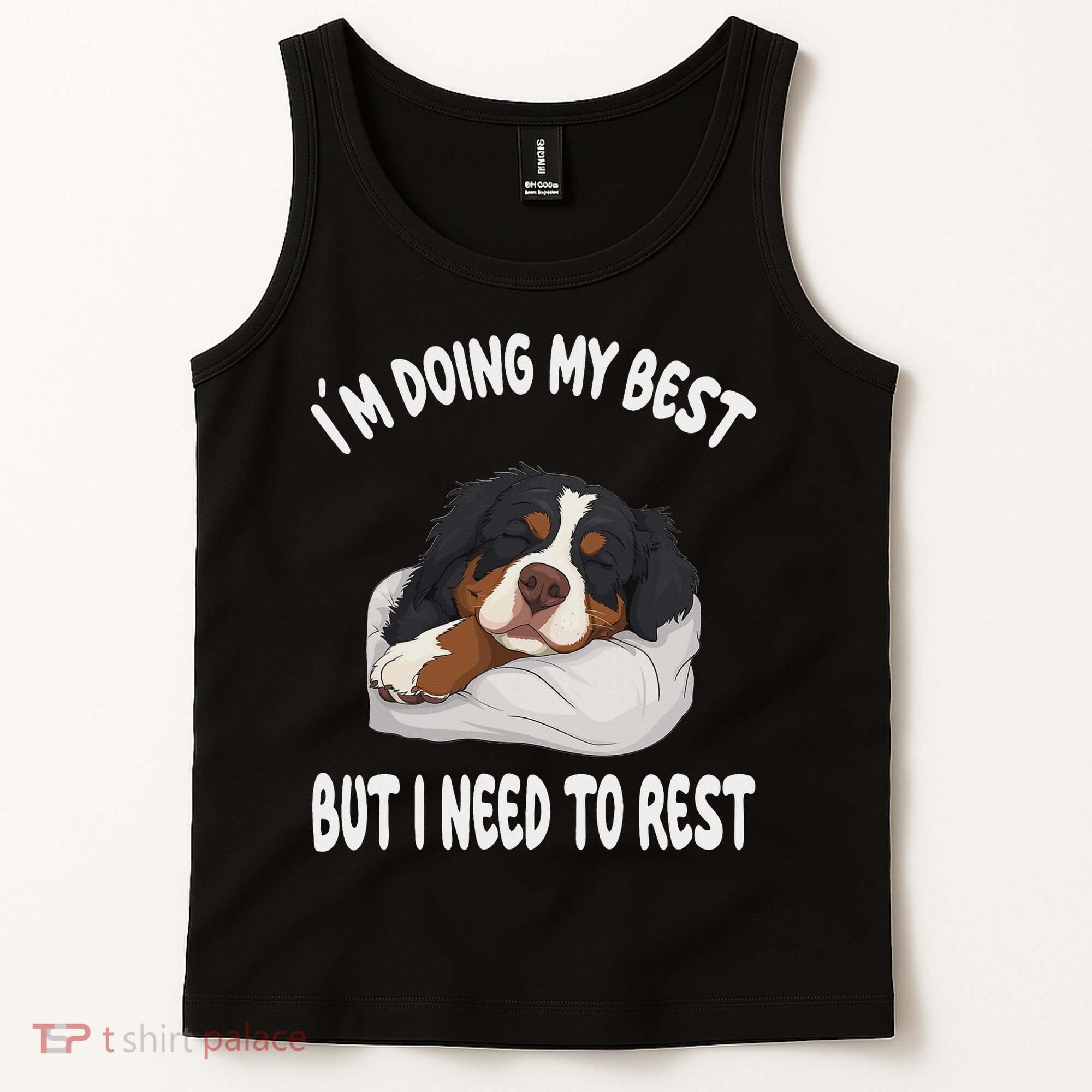 Bernese Mountain Dog Sleep Pajamas Nightgown Tank Top