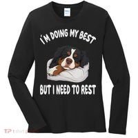 Bernese Mountain Dog Sleep Pajamas Nightgown Women's Long Sleeve Shirt thumb 0
