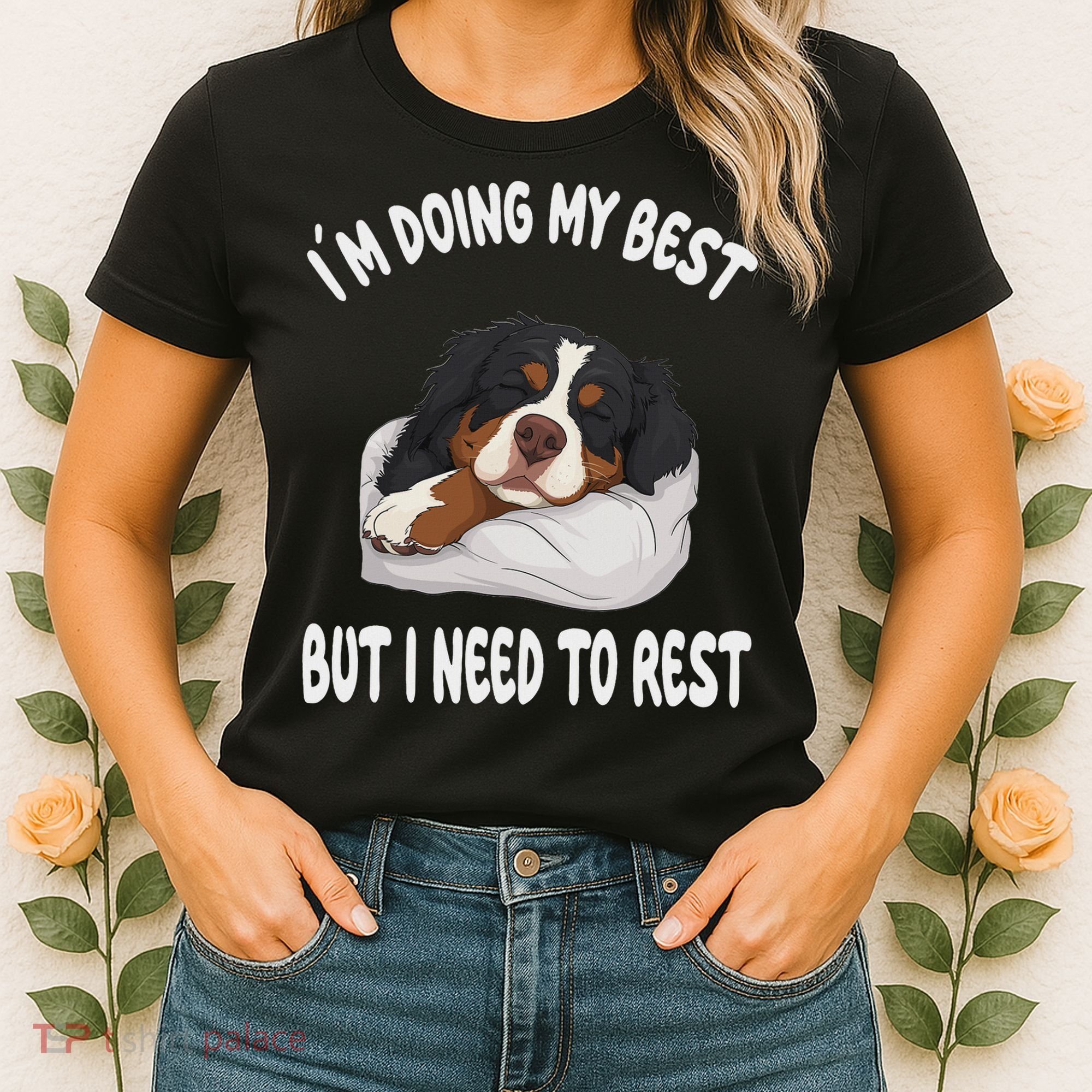 Bernese Mountain Dog Sleep Pajamas Nightgown Women's T-Shirt
