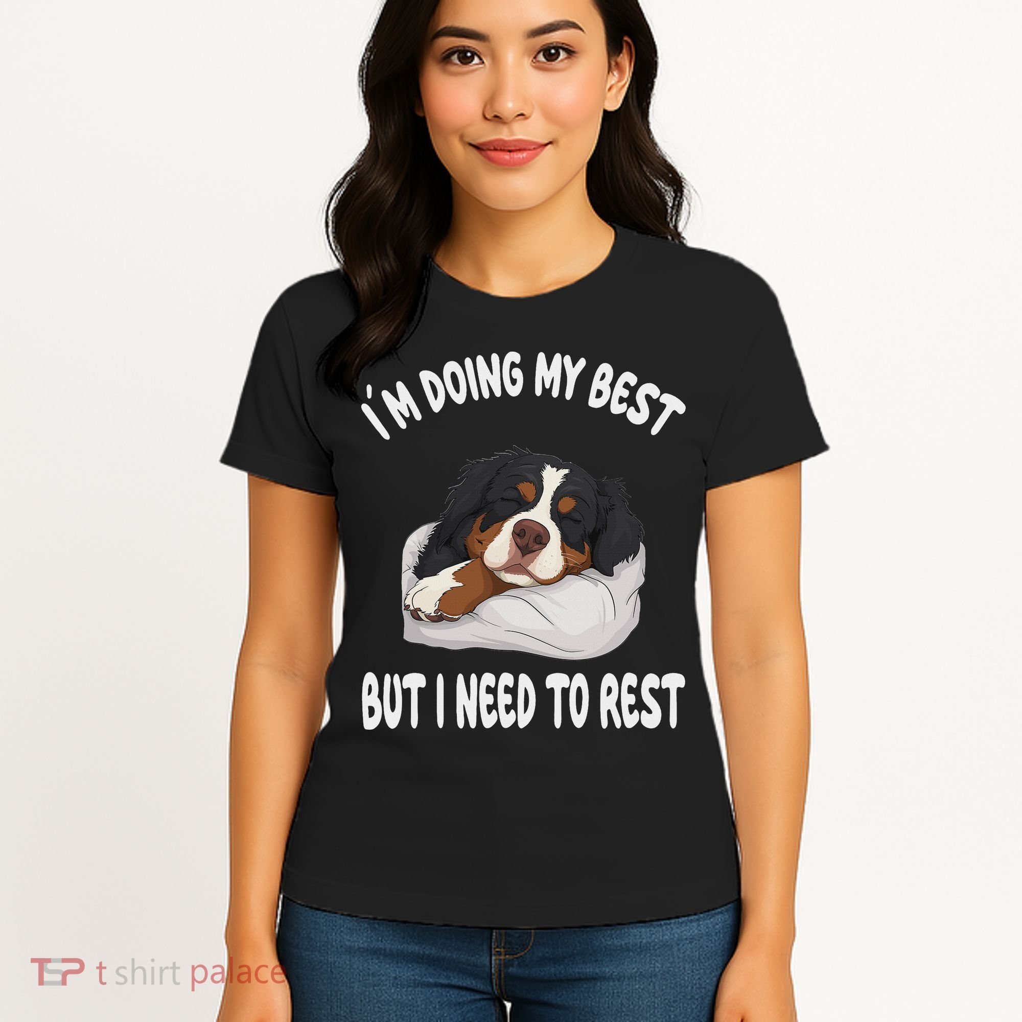 Bernese Mountain Dog Sleep Pajamas Nightgown Women's T-Shirt