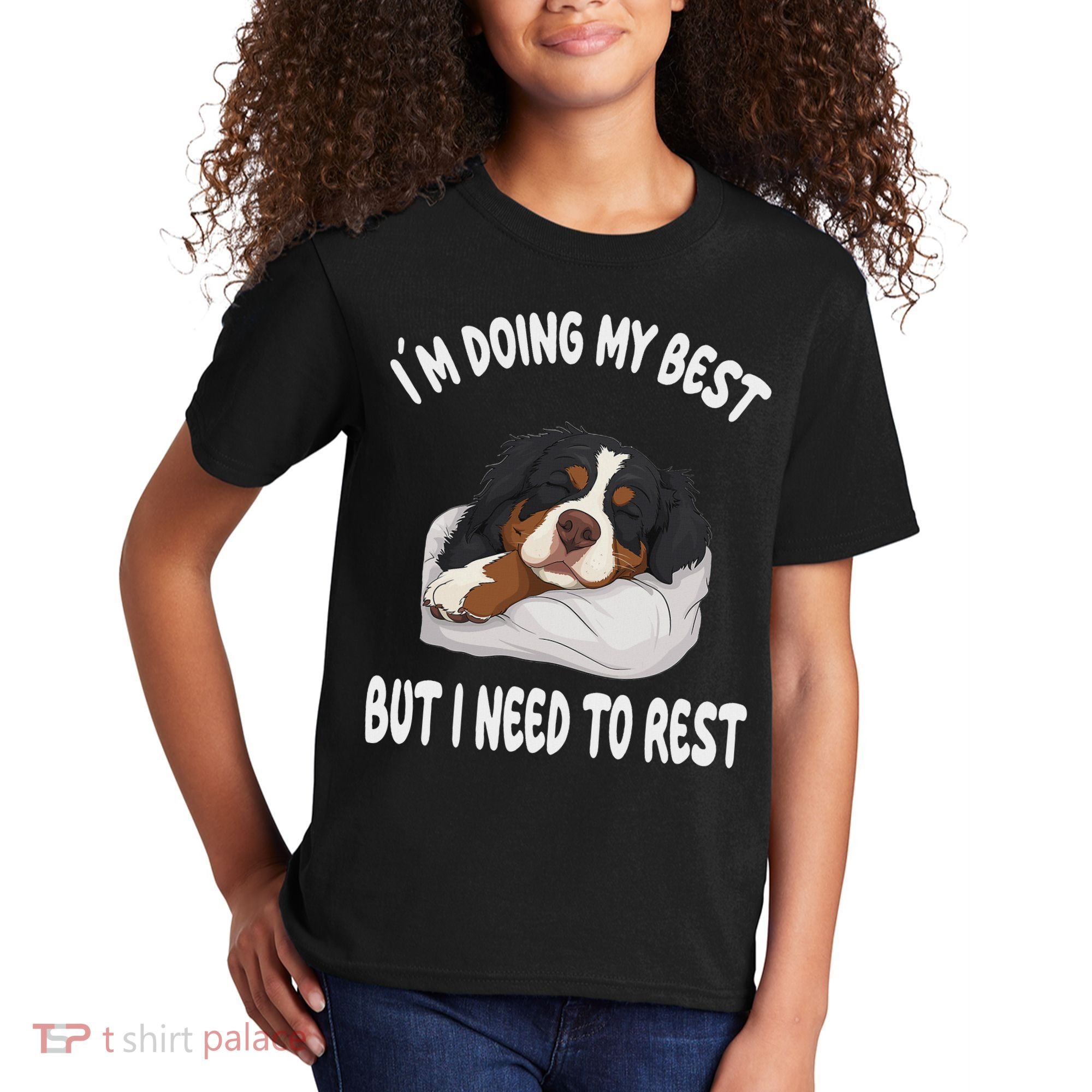 Bernese Mountain Dog Sleep Pajamas Nightgown Kids T-Shirt