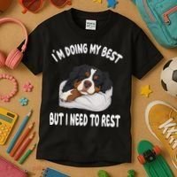 Bernese Mountain Dog Sleep Pajamas Nightgown Kids T-Shirt thumb 3
