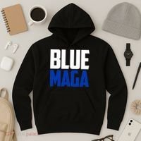 Blue Maga Democrat Make America Great Again Hoodie thumb 3