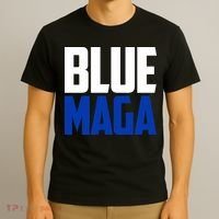 Blue Maga Democrat Make America Great Again T-Shirt thumb 3