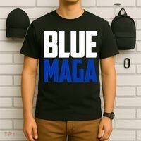 Blue Maga Democrat Make America Great Again T-Shirt thumb 6