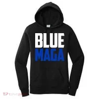 Blue Maga Democrat Make America Great Again Women's Hoodie thumb 0