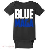 Blue Maga Democrat Make America Great Again Baby Bodysuit thumb 0