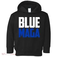Blue Maga Democrat Make America Great Again Toddler Hoodie thumb 0