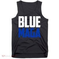 Blue Maga Democrat Make America Great Again Tank Top thumb 0
