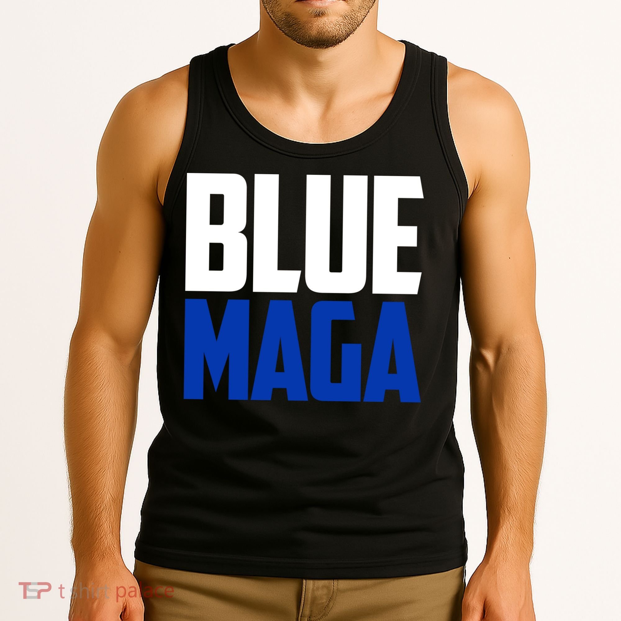 Blue Maga Democrat Make America Great Again Tank Top