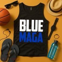 Blue Maga Democrat Make America Great Again Tank Top thumb 4