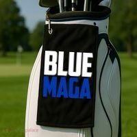 Blue Maga Democrat Make America Great Again Golf Towel thumb 2