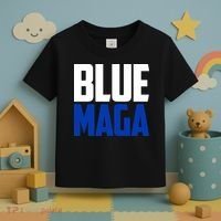 Blue Maga Democrat Make America Great Again Toddler T-Shirt thumb 3