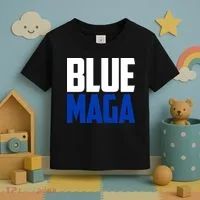 Blue Maga Democrat Make America Great Again Toddler T-Shirt thumb 3