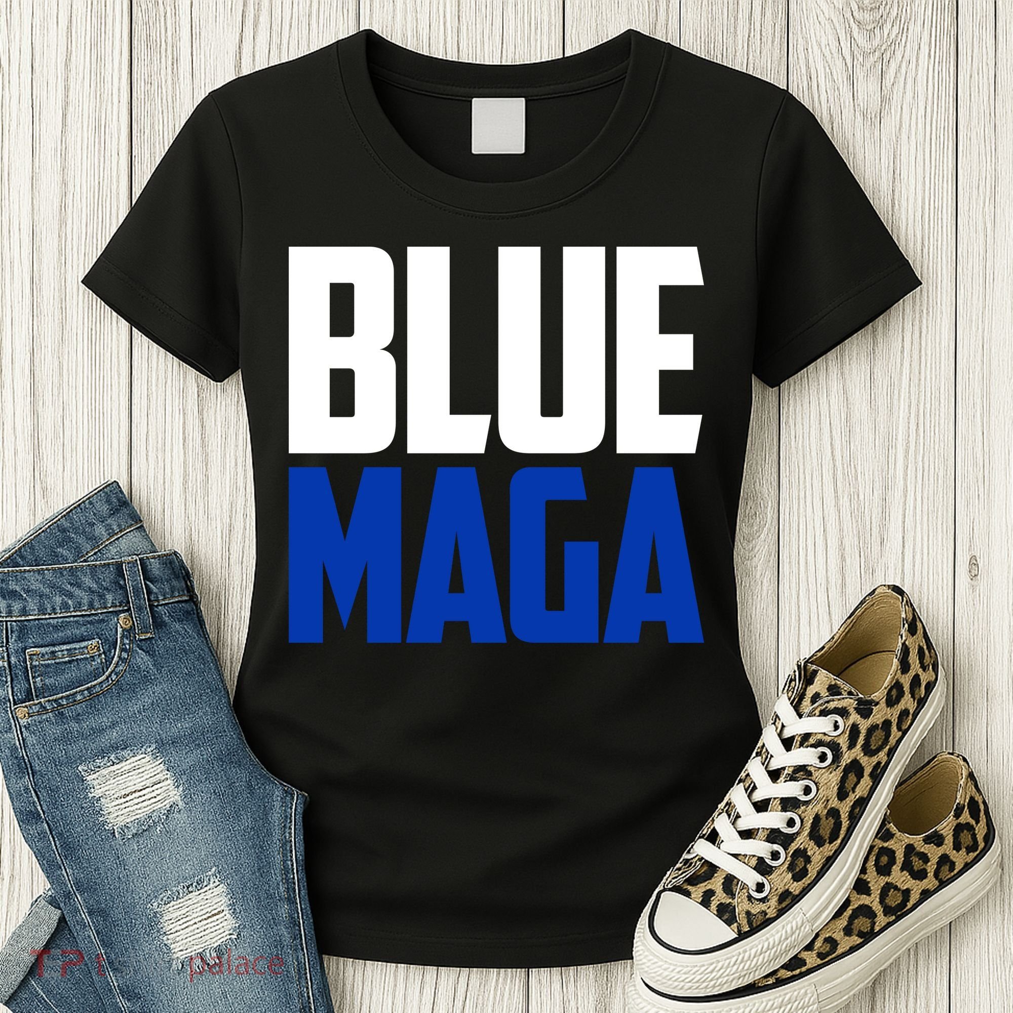 Blue Maga Democrat Make America Great Again Women's T-Shirt
