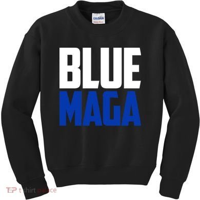 Blue Maga Democrat Make America Great Again Kids Sweatshirt