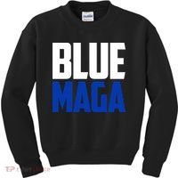 Blue Maga Democrat Make America Great Again Kids Sweatshirt thumb 0
