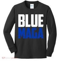 Blue Maga Democrat Make America Great Again Kids Long Sleeve Shirt thumb 0