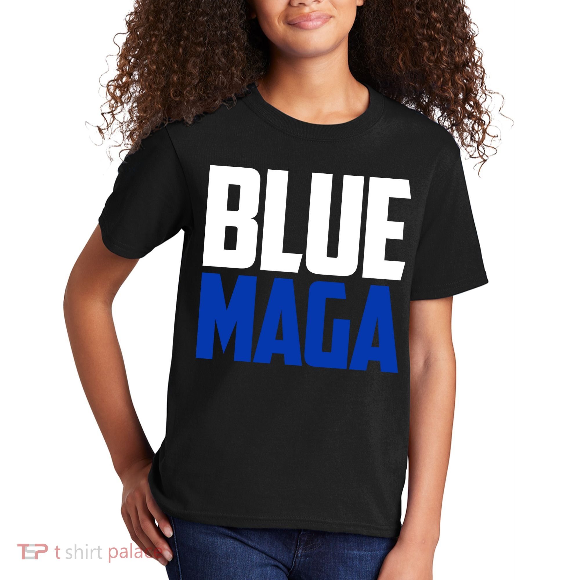 Blue Maga Democrat Make America Great Again Kids T-Shirt