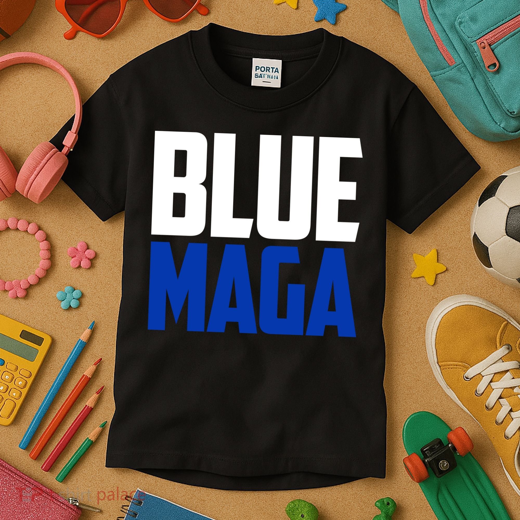 Blue Maga Democrat Make America Great Again Kids T-Shirt