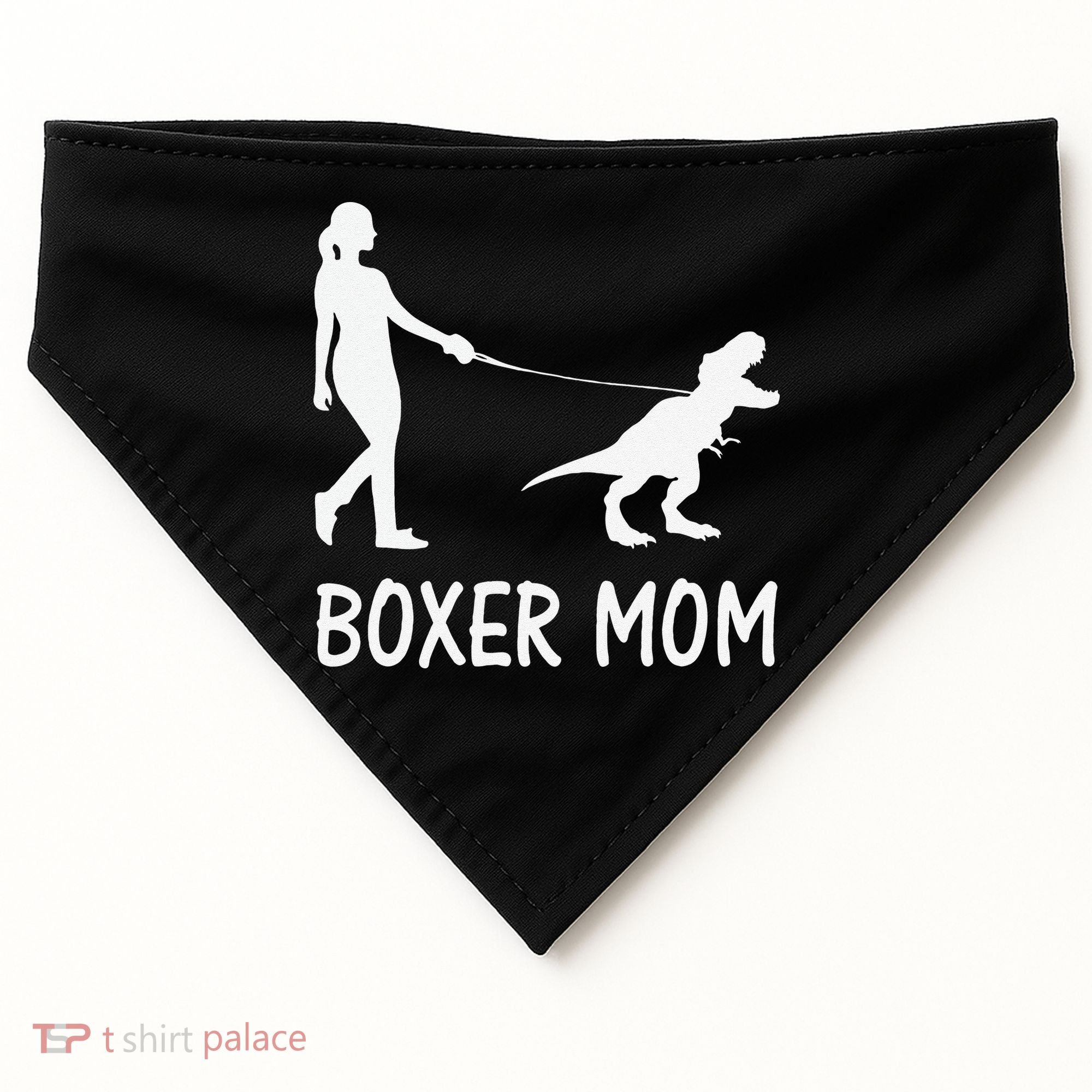 Boxer Mom Dog Boxer Mama Dinosaur Women Mother's Day USA-Made Doggie Bandana