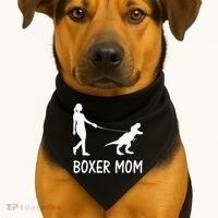 Boxer Mom Dog Boxer Mama Dinosaur Women Mother's Day USA-Made Doggie Bandana thumb 1