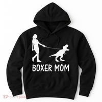 Boxer Mom Dog Boxer Mama Dinosaur Women Mother's Day Hoodie thumb 0