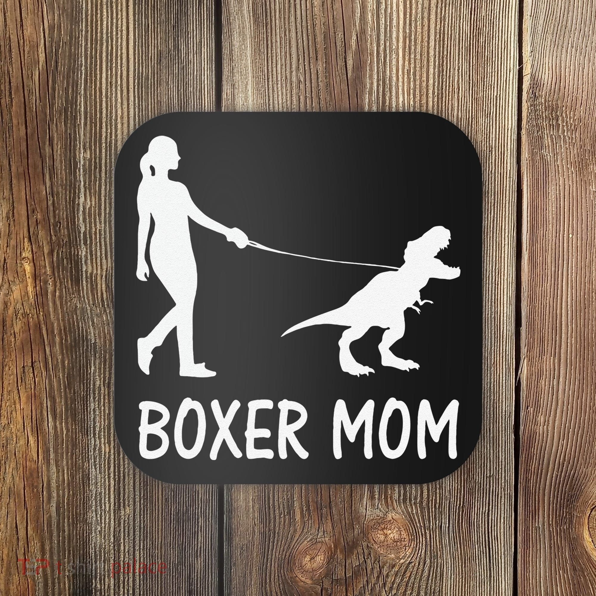 Boxer Mom Dog Boxer Mama Dinosaur Women Mother's Day Coaster