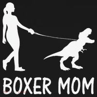 Boxer Mom Dog Boxer Mama Dinosaur Women Mother's Day Polo thumb 3
