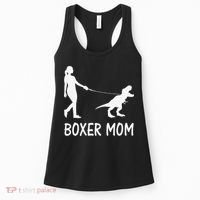 Boxer Mom Dog Boxer Mama Dinosaur Women Mother's Day Women's Tank Top thumb 0