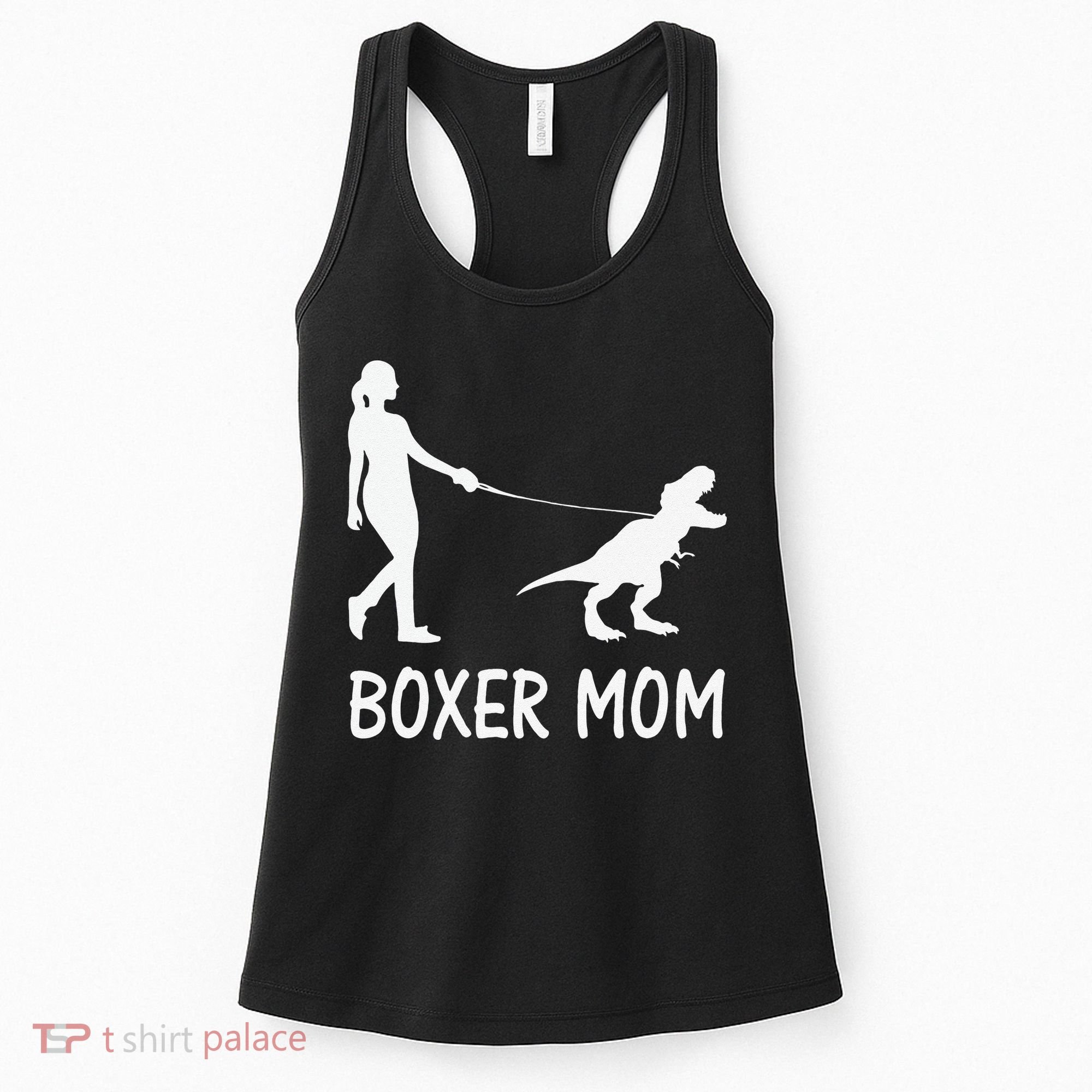 Boxer Mom Dog Boxer Mama Dinosaur Women Mother's Day Women's Tank Top